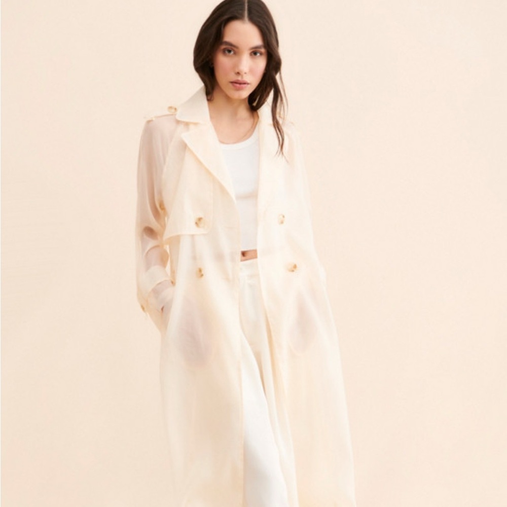 Dolan Women's Elegant Cream Trench Coat